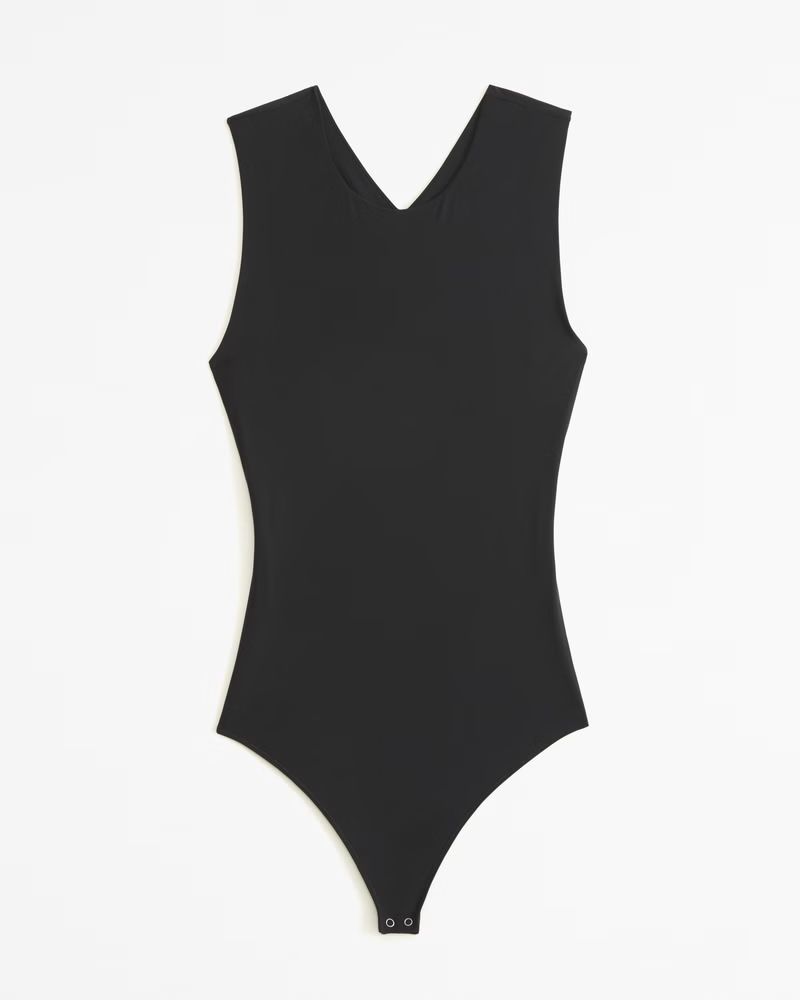 Soft Matte Seamless Cross-Back Shell Bodysuit | Abercrombie & Fitch (US)