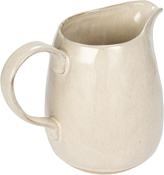 Bloomingville Stoneware Pitcher with Reactive Glaze and Speckles, Cream | Amazon (US)