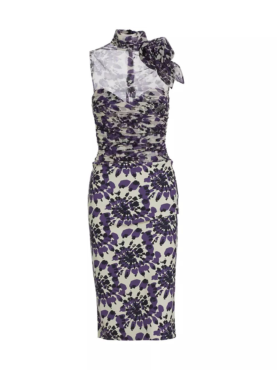 Vina Tie-Dye Rosette Midi-Dress | Saks Fifth Avenue