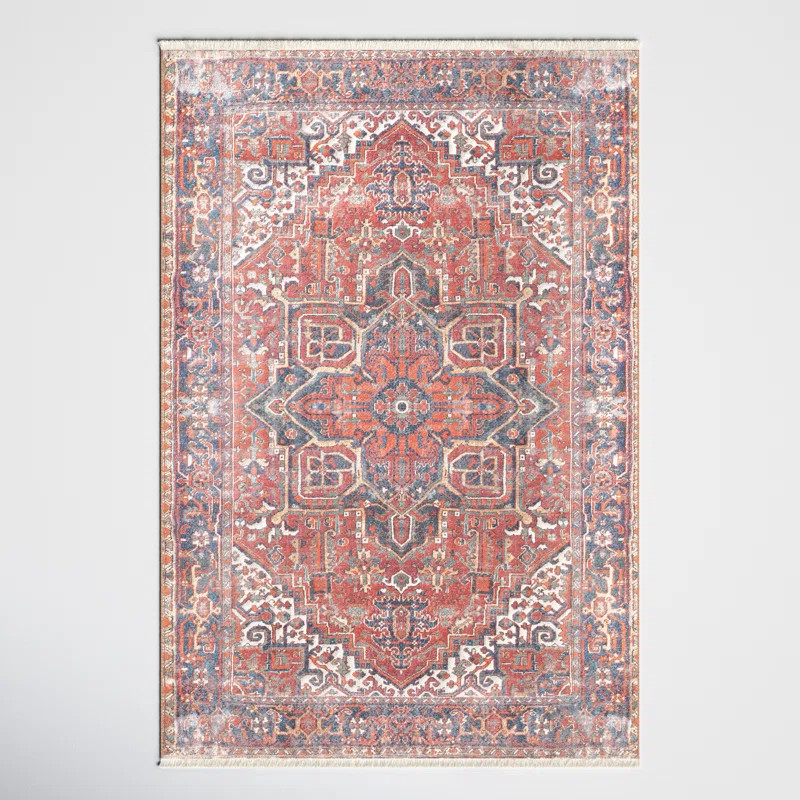 Lyona Red/Orange/Blue Rug | Wayfair North America