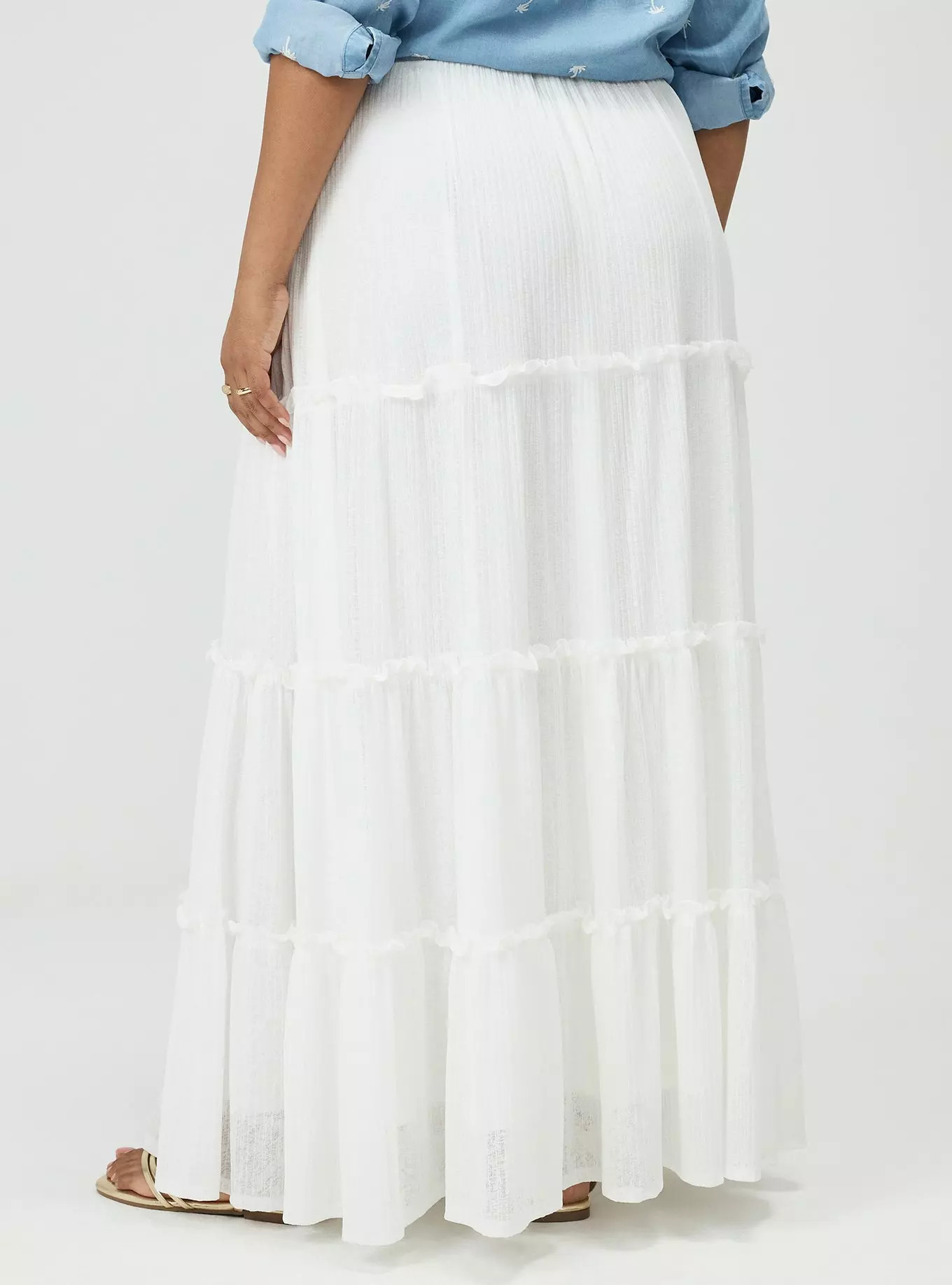 Tiered Drawstring Maxi Skirt | Torrid (US & Canada)