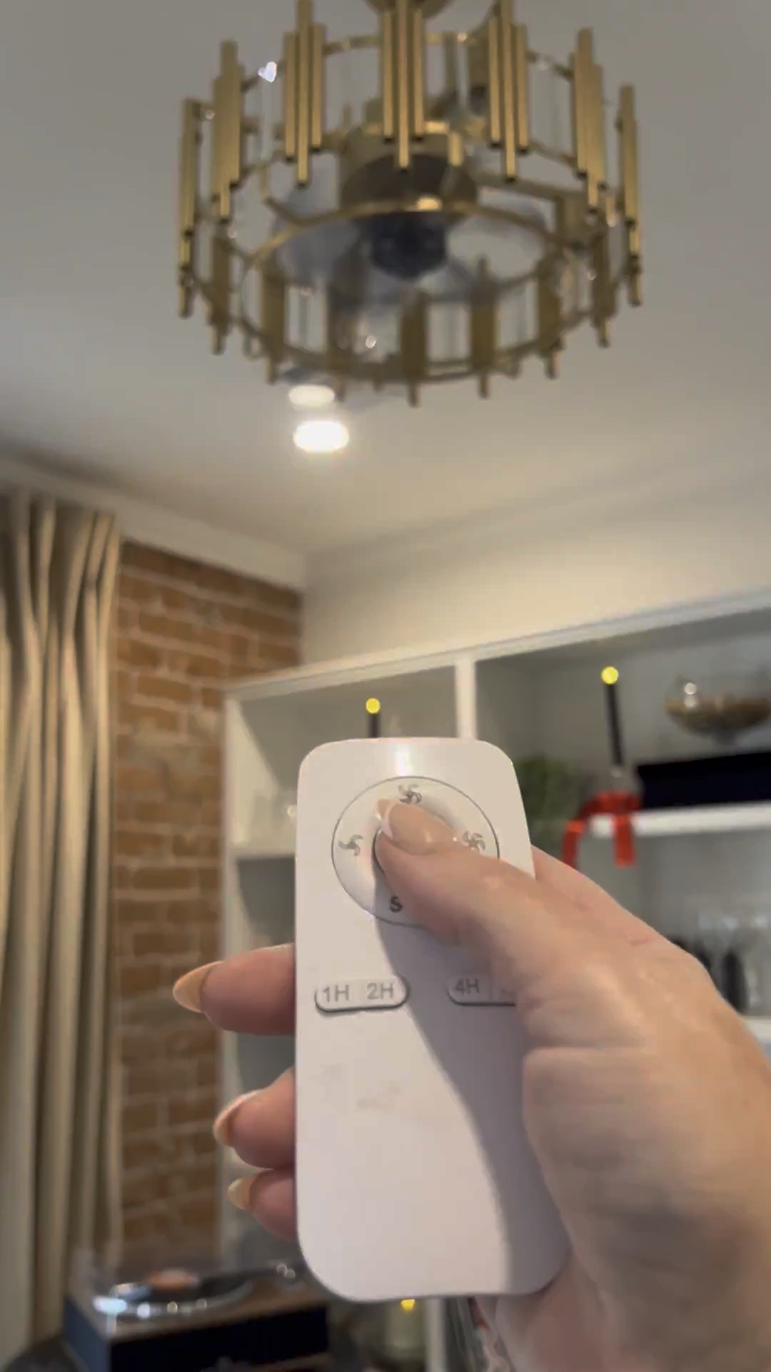 Stunning gold chandelier multiple speeds. This one is in my entryway. You get the beauty form and function of a fan and elegance of a chandelier. 

#fan 
#ceilingfan
#fandelier

#LTKHome