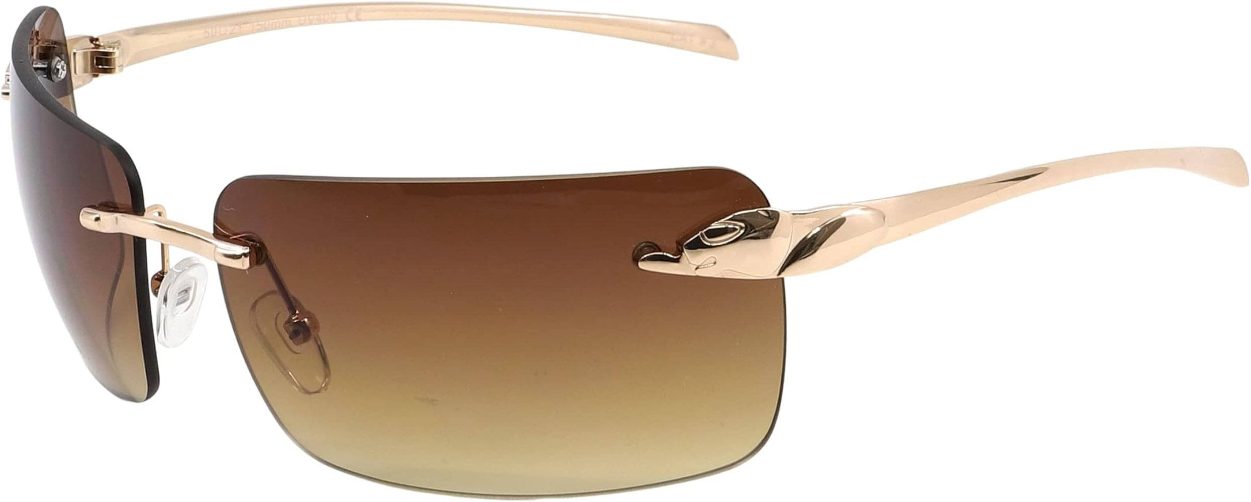 Rimless Sunglasses Fashion Rectangle Tinted Lens Eyewear 90S Glasses Style Retro Design Square Frame | Amazon (US)