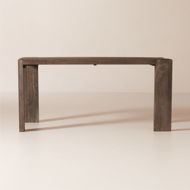 Blox 63"" Rectangular Brown Wood Dining Table | CB2