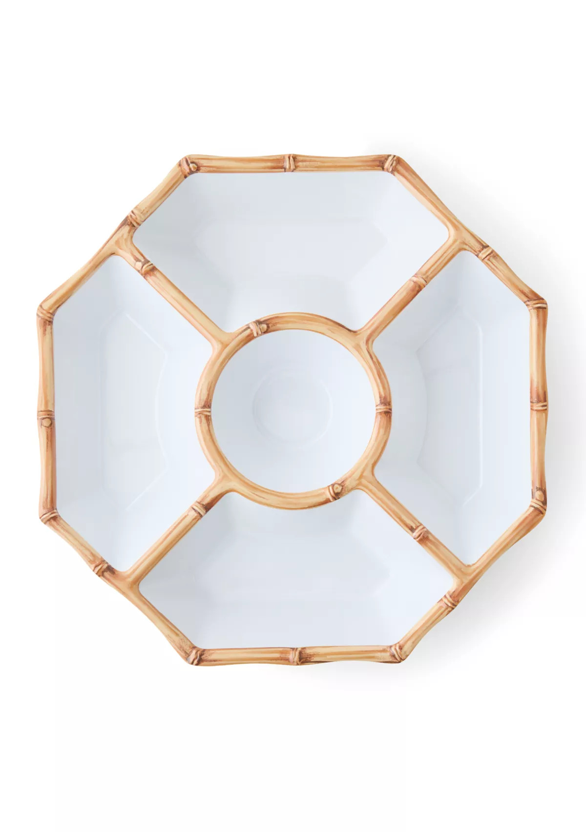 Bamboo Melamine Chip and Dip Holder | Belk