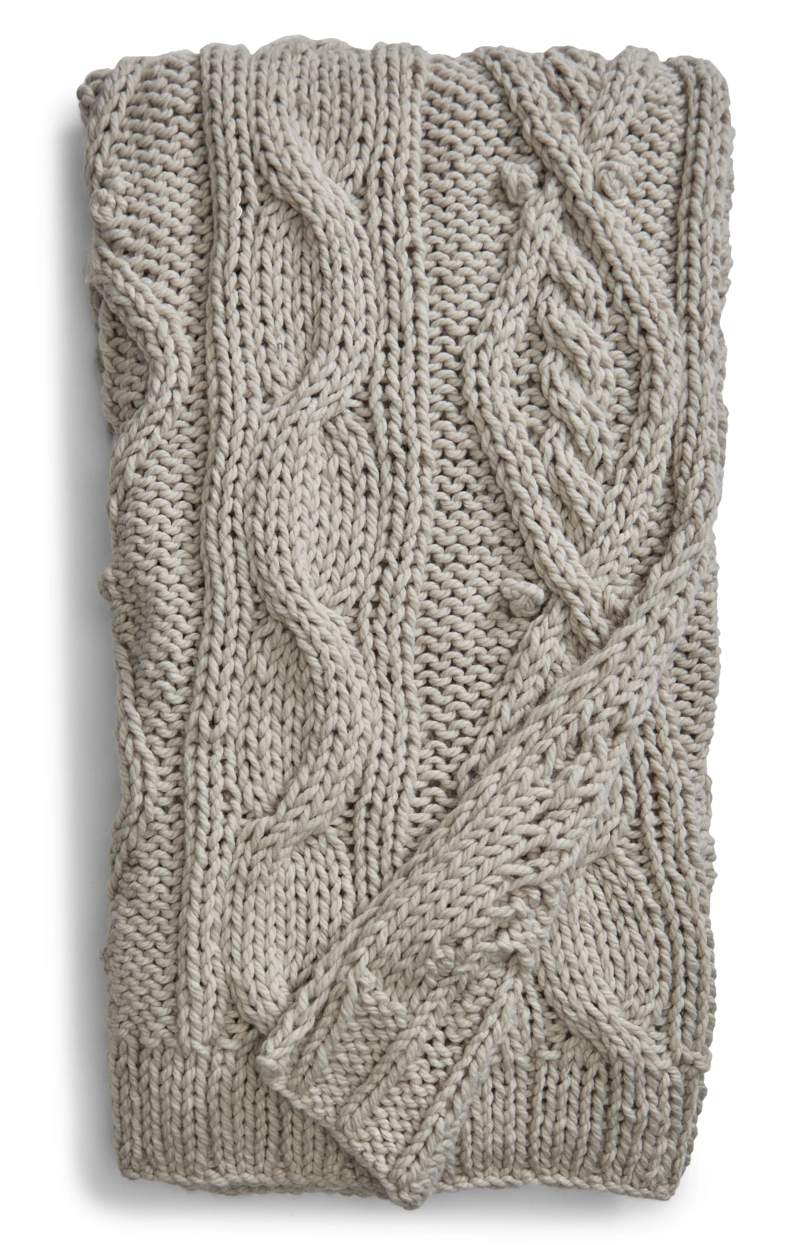Nordstrom at Home Chunky Cable Knit Throw Blanket | Nordstrom