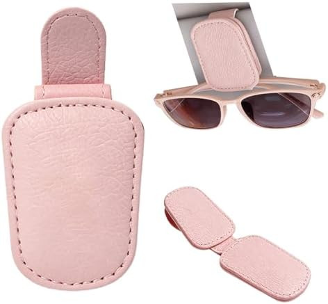 Sunglass Holder for Car Visor Clip, Teen Girl Car Essentials, Cute Pink Car Accessories for Women... | Amazon (US)