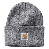 Carhartt Unisex Kids' Knit Beanie Watch Hat, Light Grey/Dark Grey | Amazon (US)