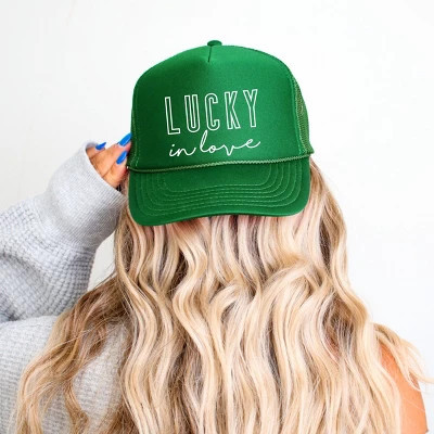 Lucky In Love - Women's Graphic Foam Trucker Hat | Target