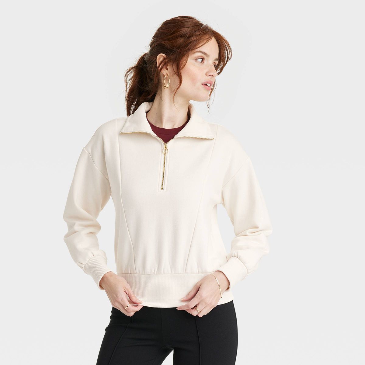 Women's Quarter Zip Sweatshirt - A New Day™ | Target