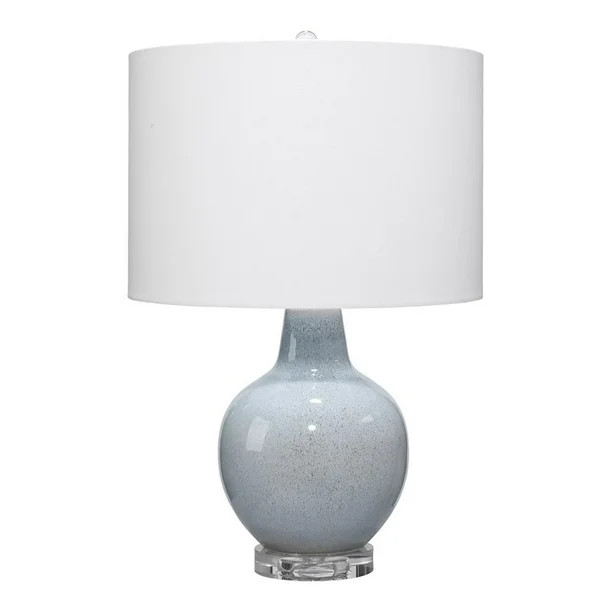 Eden Home Coastal Ceramic Table Lamp with Clear Acrylic Base in Blue | Walmart (US)