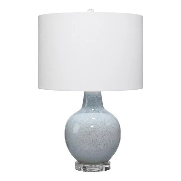 Eden Home Coastal Ceramic Table Lamp with Clear Acrylic Base in Blue | Walmart (US)