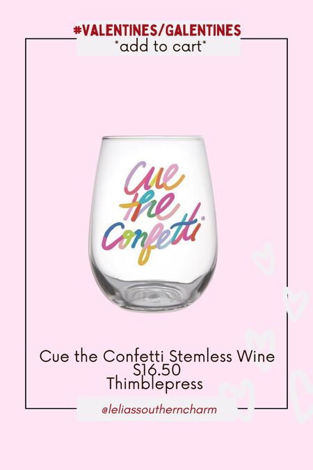 Stemless colorful wine glass from a local shop, Thimblepress! Bar accessories | glasses | Valentine’s Day gift idea | cue the confetti | birthday gift 💝 

#LTKFind #LTKhome #LTKGiftGuide