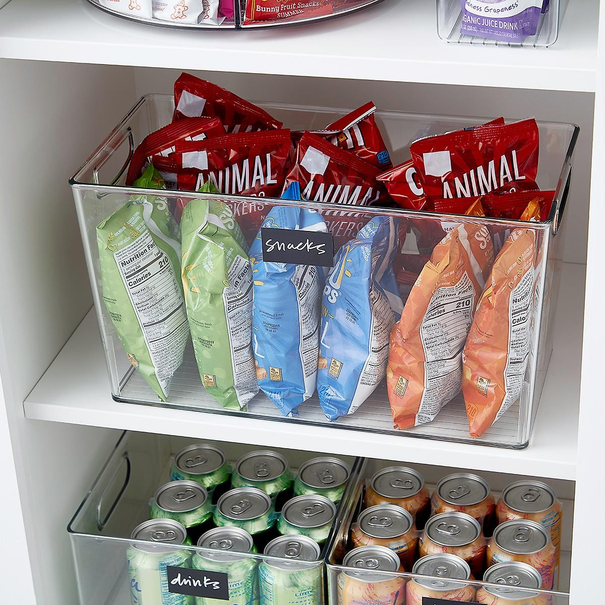 iDESIGN Linus Small Pantry Bin Clear | The Container Store