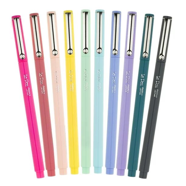 Marvy, Uchida, Le Pen, LePen, Felt Tip Pens, Pastel Color, Medium Point, .3mm,10 Count | Walmart (US)