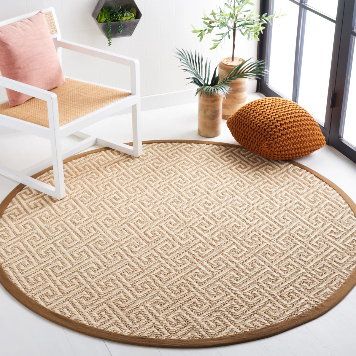 SAFAVIEH Natural Fiber Vernice Greek Key Sisal Rug | Overstock