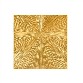 Sunburst Gold Resin Dimensional Palm Box | The Home Depot