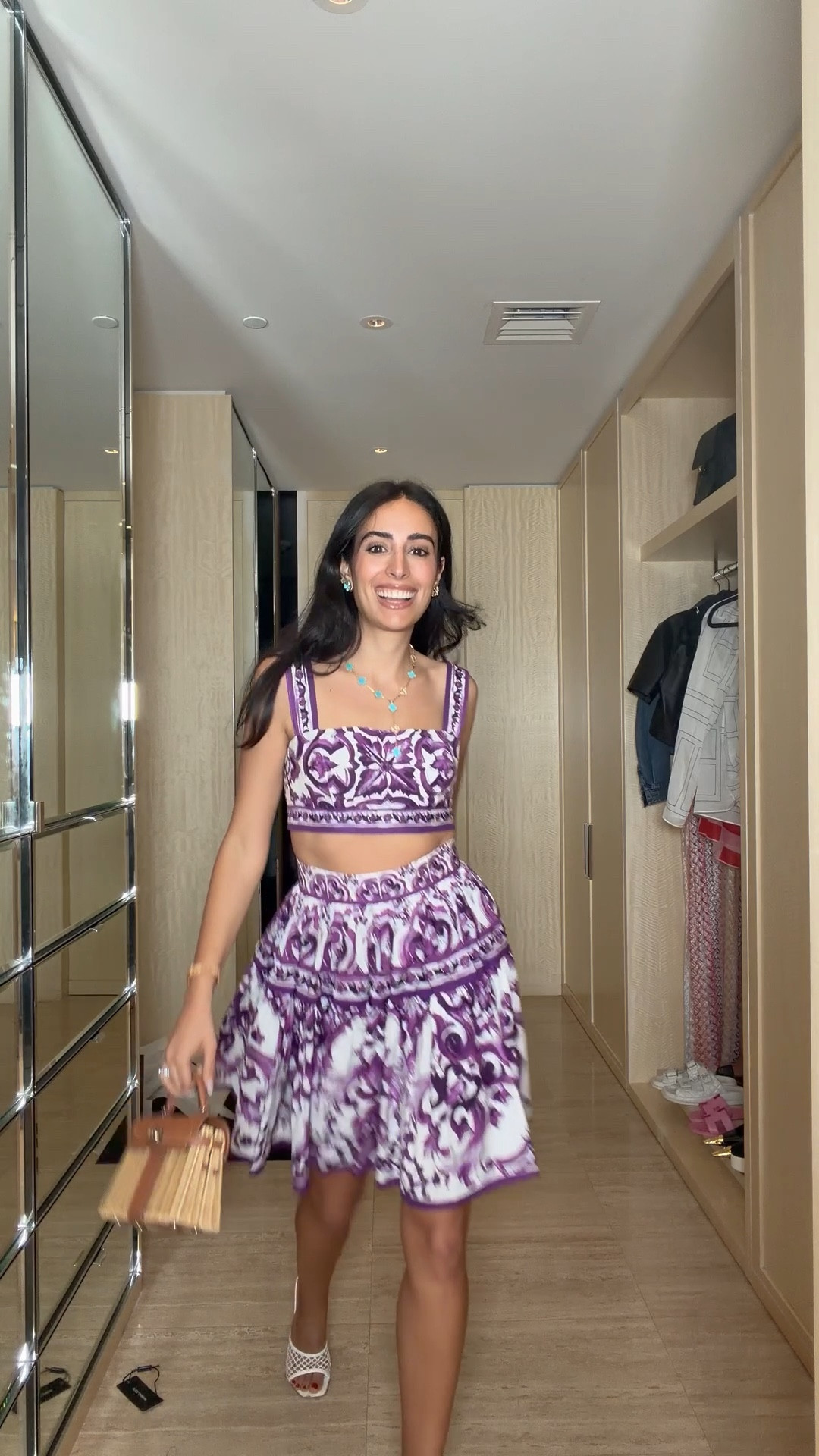 Not brave enough for the diaper version in Miami 🫣 So I did a quick skirt swap instead. 

Wearing size IT42 in the skirt and IT40 in the top. 

#LTKootd #LTKSaleAlert #LTKgrwm