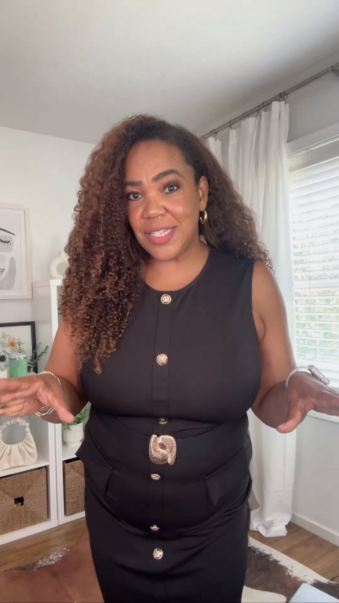 Pretty bodycon dress size large. I like that this one has gold details on a simple silhouette. The belt is stretchy too. Comes in a bunch of colors. 

Get 30% off using promo code
F6SO7GIY at checkout until 8/20

This is from my weekly shopping 🛒 @amazonlive livestream show 📺 on my @amazon storefront.  Go to the link 🔗 in bio to follow me on Amazon and to get notifications of when I go live!

#LTKMidsize #LTKOver40 #LTKWedding
