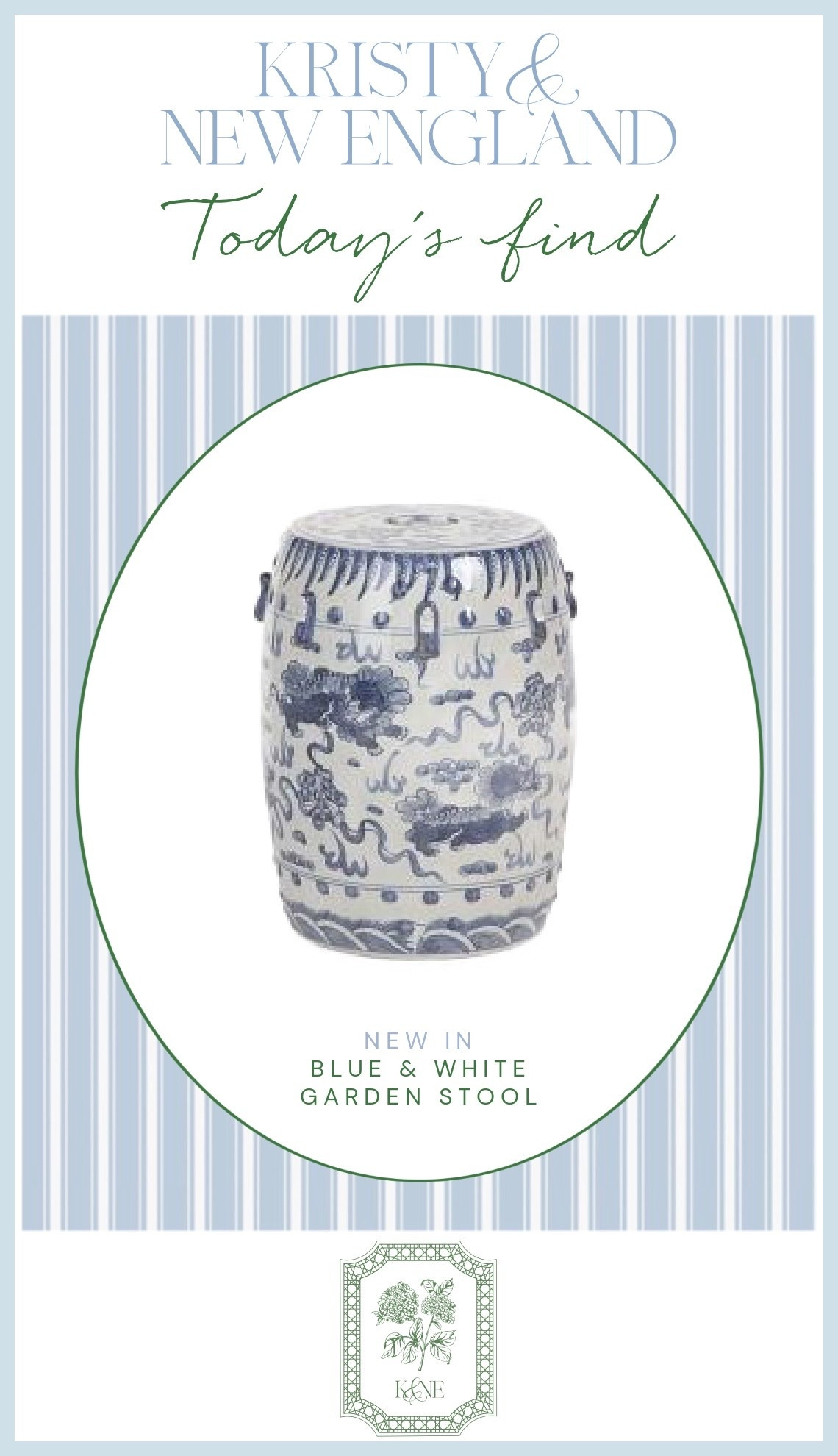 Great price Blue & white gaelrden stool find 

#LTKOver40 #LTKSaleAlert #LTKHome