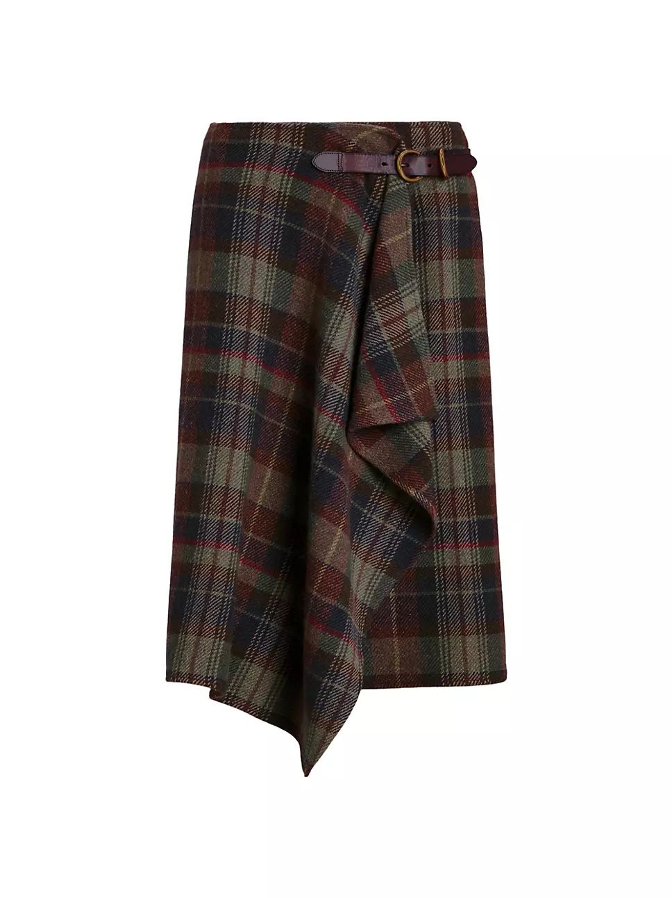 Wool-Blend Herringbone Wrap Midi-Skirt | Saks Fifth Avenue