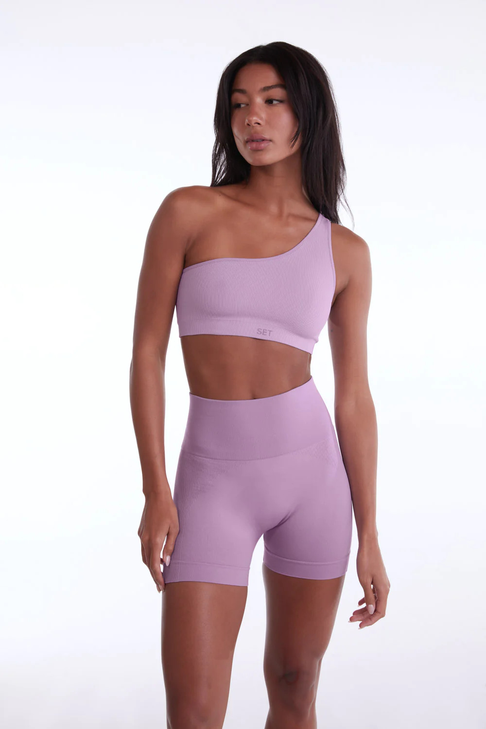 SCULPTFLEX® RIBBED ONE SHOULDER BRA - GLITZ | SET Active