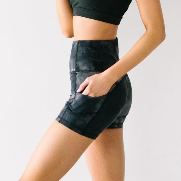 Biker Shorts - 4'' - Black Tie Dye | MT LUXE | Maven Thread