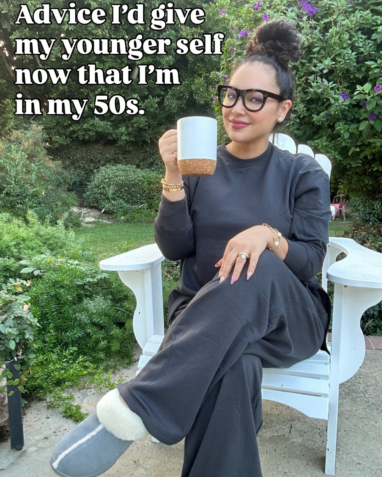 ✨ A little wisdom from a woman in her 50s ✨
If I could tell my younger self a few things, it would be this: slow down, love yourself, bet on yourself, and never stop evolving.

Because style changes, trends fade, but grace...that only grows stronger. 💛 

Loungewear and Slippers from my favorite @luxome - linked below. ❤️

#MidlifeStyle #GraceOver50 #StyleOver50 #MidlifeConfidence #FashionOver50

#LTKOver40 #LTKMidsize #LTKStyleTip