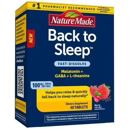 Nature Made Back to Sleep, Melatonin 1mg | Walmart (US)