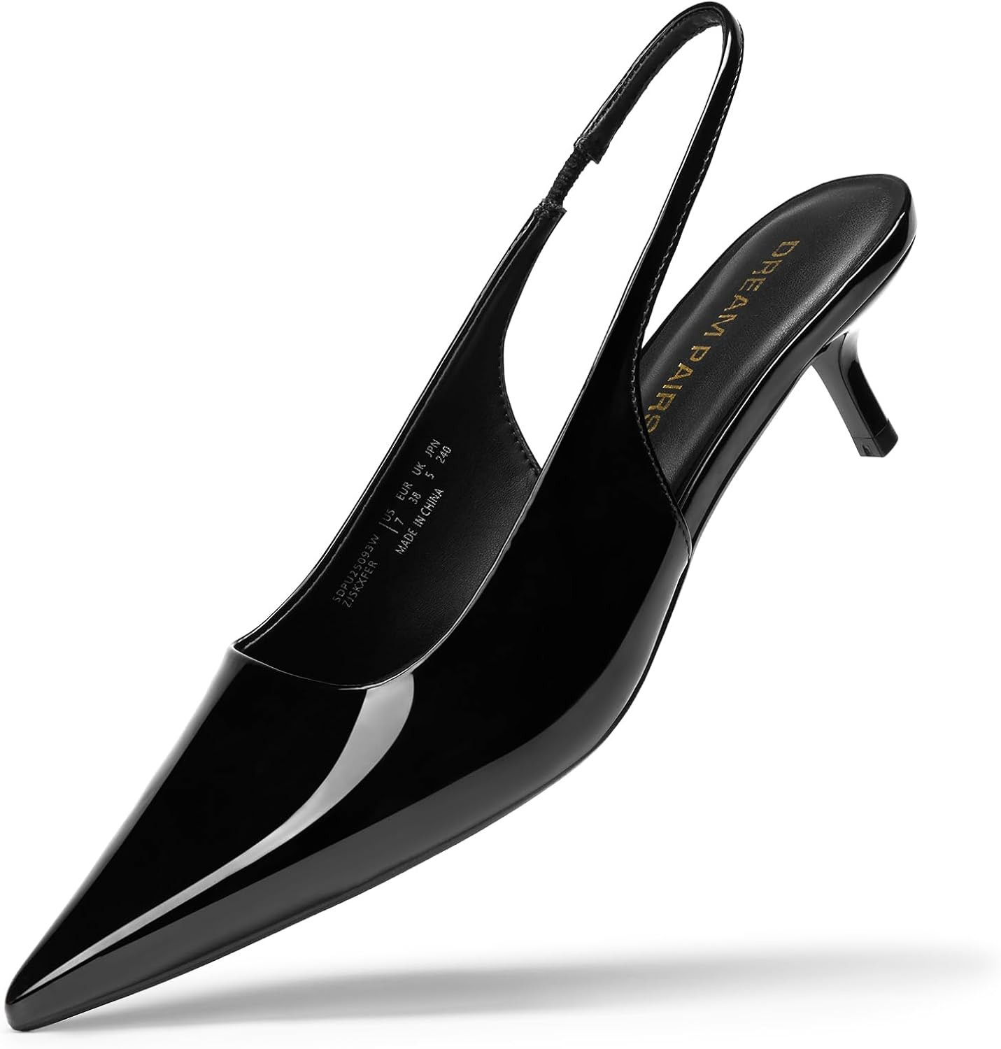 DREAM PAIRS Women's Pumps Kitten Slingback Low Closed Heels | Amazon (US)