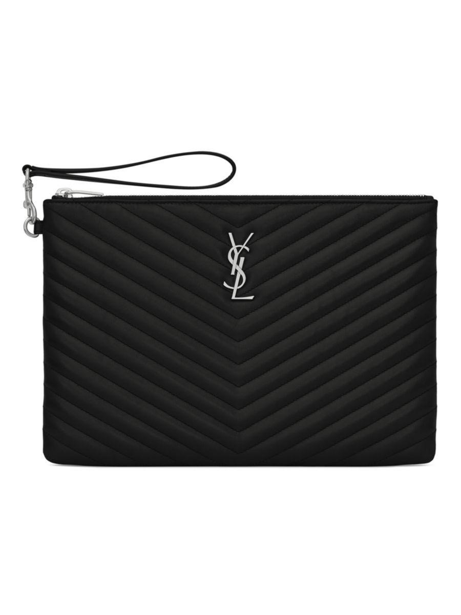 Saint Laurent Cassandre Matelassé Tablet Pouch In Quilted Leather | Saks Fifth Avenue