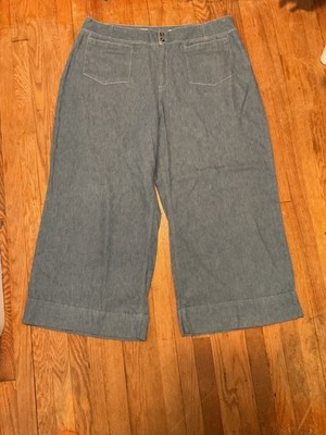 Anthropologie Pilcro and the Letterman Womens 24W Blue Wide Leg High Rise Jeans | eBay US