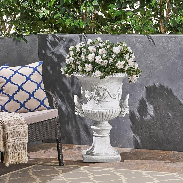 Christopher Knight Home Adonis Traditional Roman Chalice Garden Urn Planter with Lion and Floral ... | Amazon (US)