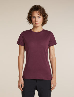 Women's Merino 150 Tech Lite Short Sleeve Tee - Dark Berry / L | Icebreaker US