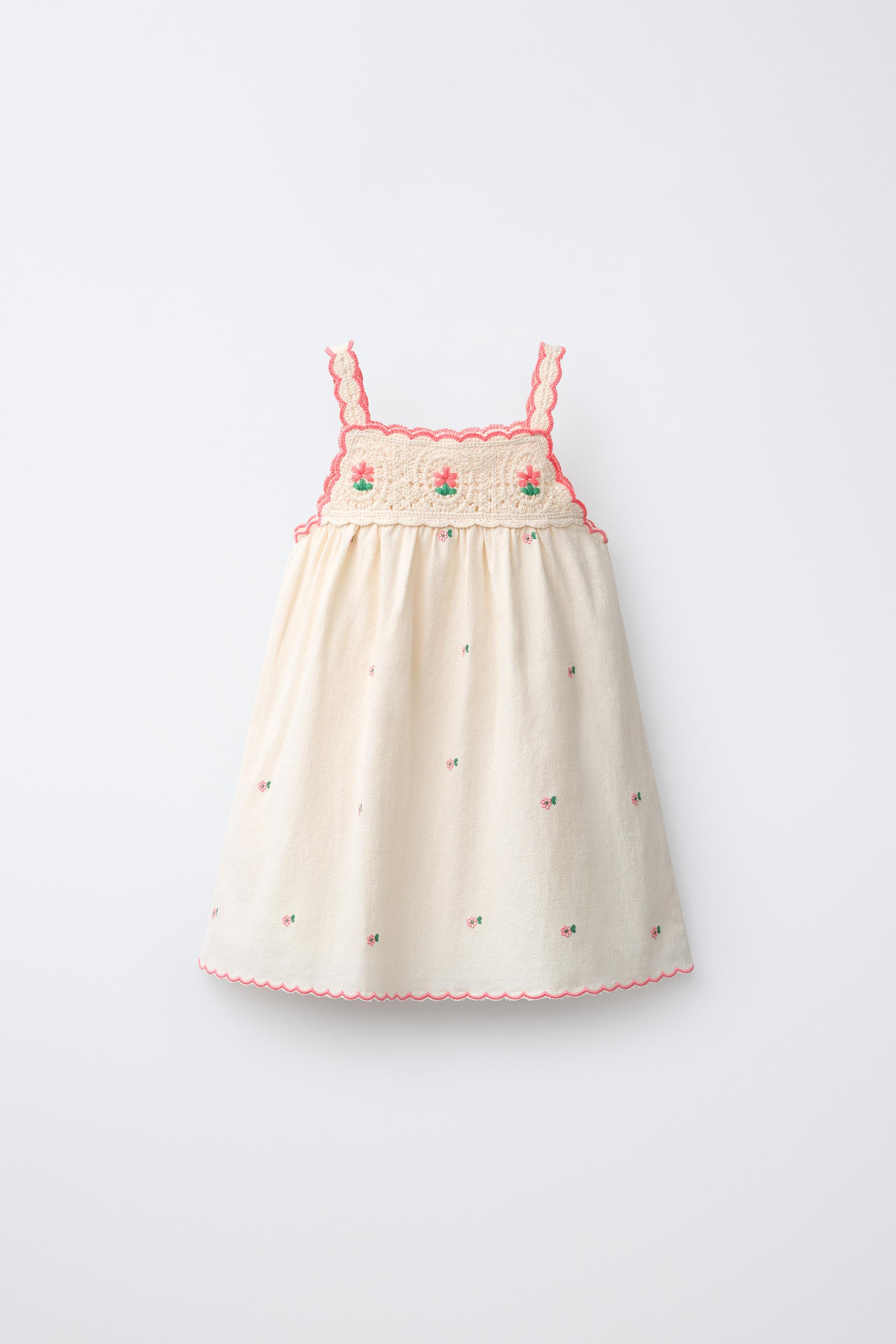 CROCHET KNIT COMBINATION DRESS | Zara Canada