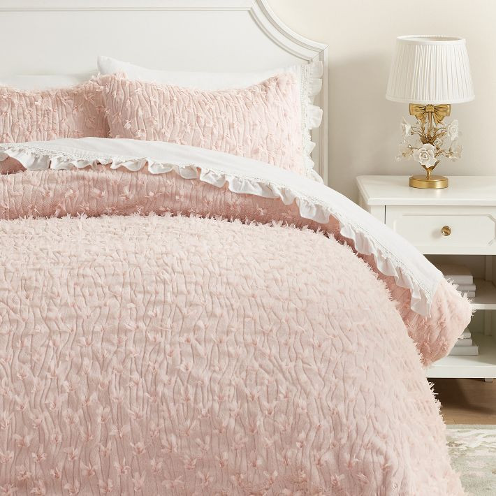 LoveShackFancy Sweet Bows Fur Quilt | Pottery Barn Teen
