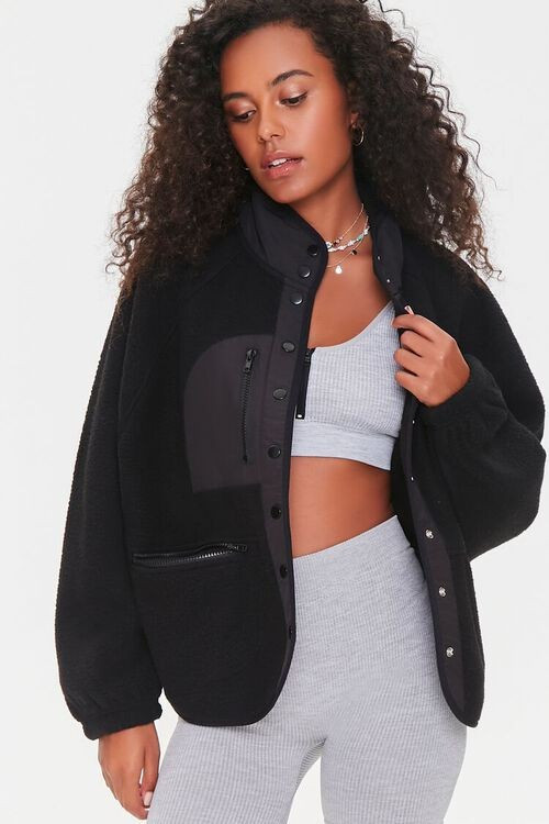 Faux Shearling Funnel Neck Jacket | Forever 21 (US)