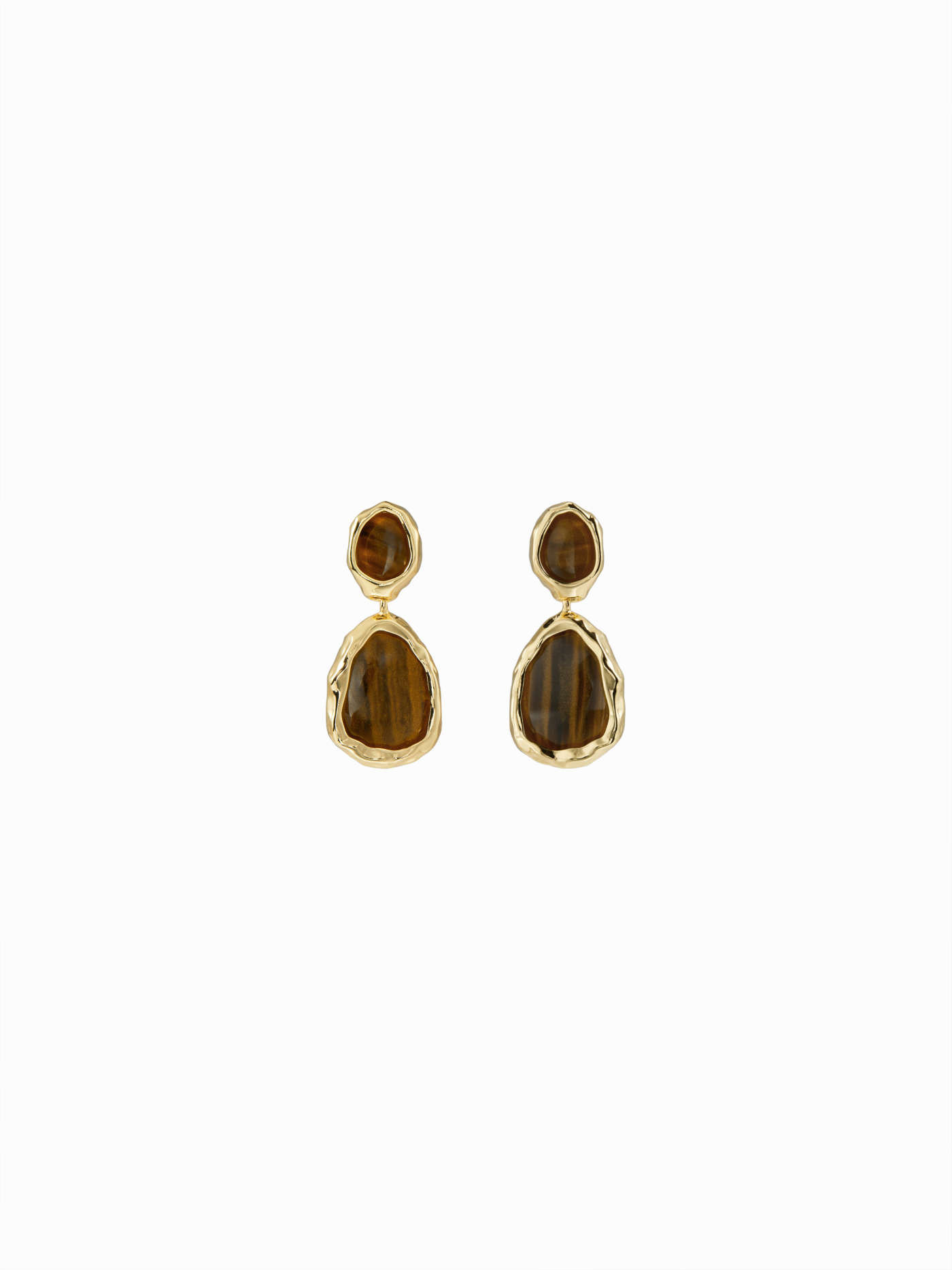 18K GOLD PLATED STAINLESS STEEL RESIN DROP EARRINGS  For Daily Casual | Cider