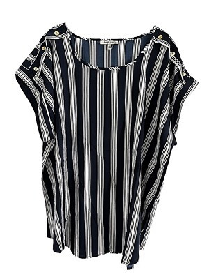 NWT SPEED LIMIT MPH Womens Navy Striped Blouse Shirt Top Plus Size 3X | eBay | eBay US