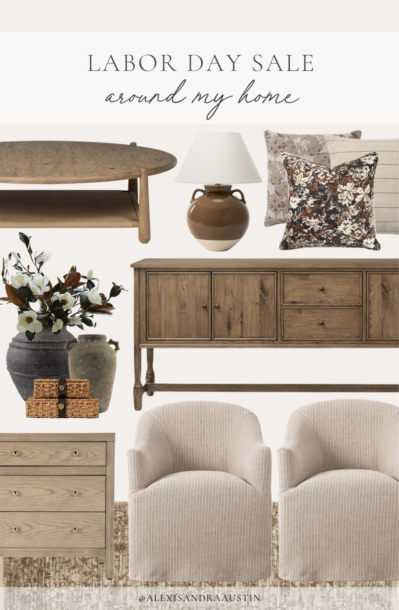 Rounding up all of my favorite home items currently on sale for Labor Day! 

From furniture staples, decor favorites, and my newest living room rug — find the perfect piece to add into your fall home this season.

Home finds, neutral home inspo, Labor Day sale, deal of the day, sale alert, neutral wood tones, furniture favorites, cozy throw pillow, statement table lamp, nightstand details, neutral accent chair, faux florals, vase details, coffee table finds, vintage inspired area rug, Wayfair, Kathy Kuo Home, Loloi, Galey Alix, found it on Amazon, shop the look!

#LTKSeasonal #LTKHome #LTKSaleAlert