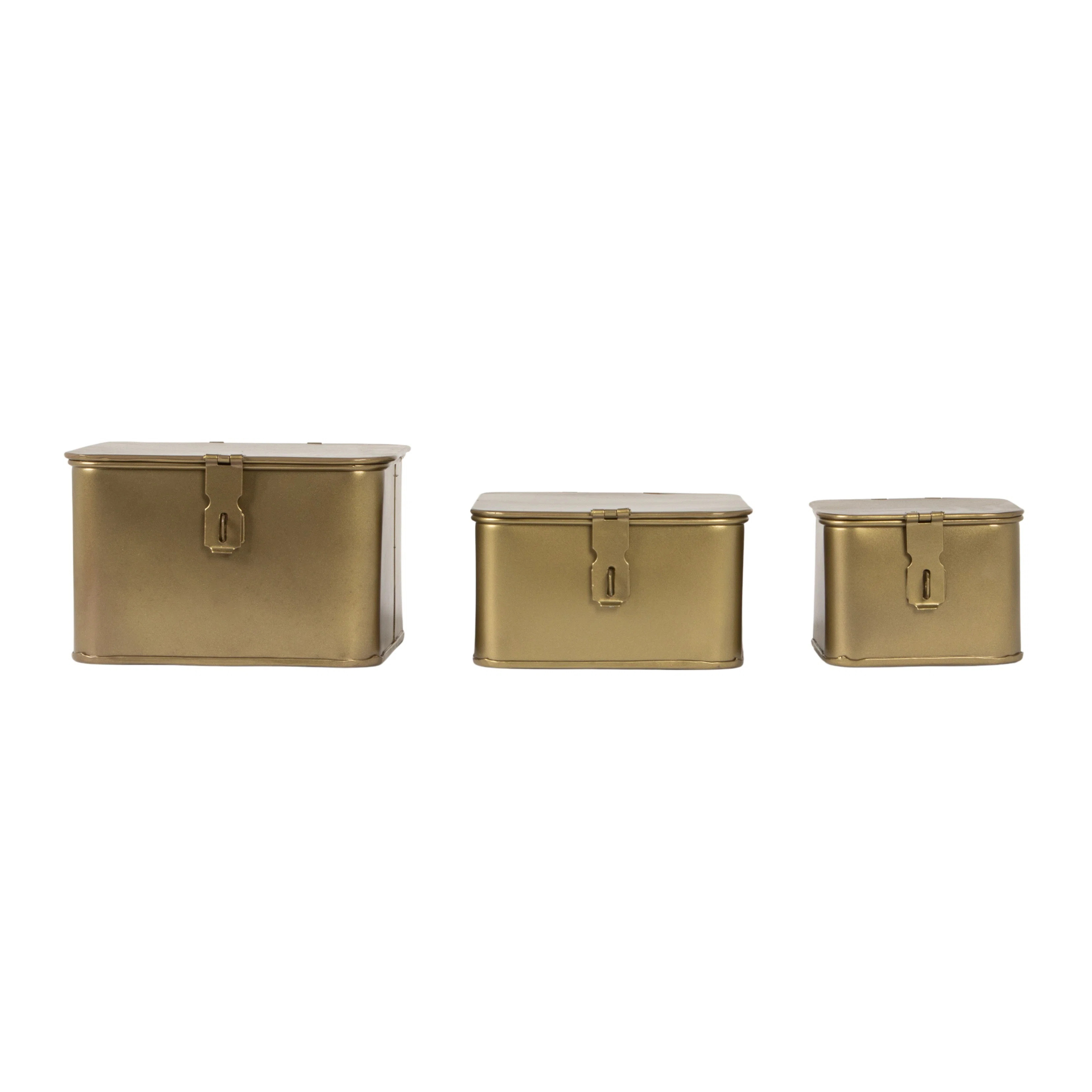 Lesli Square Decorative Metal Boxes with Lid | Wayfair North America