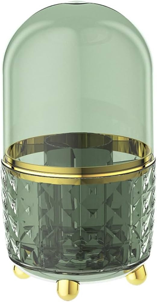 Haiansan Makeup Brush Holder with Dustproof Lid, 360° Rotating Makeup Organizer, Spinning Cosmet... | Amazon (US)