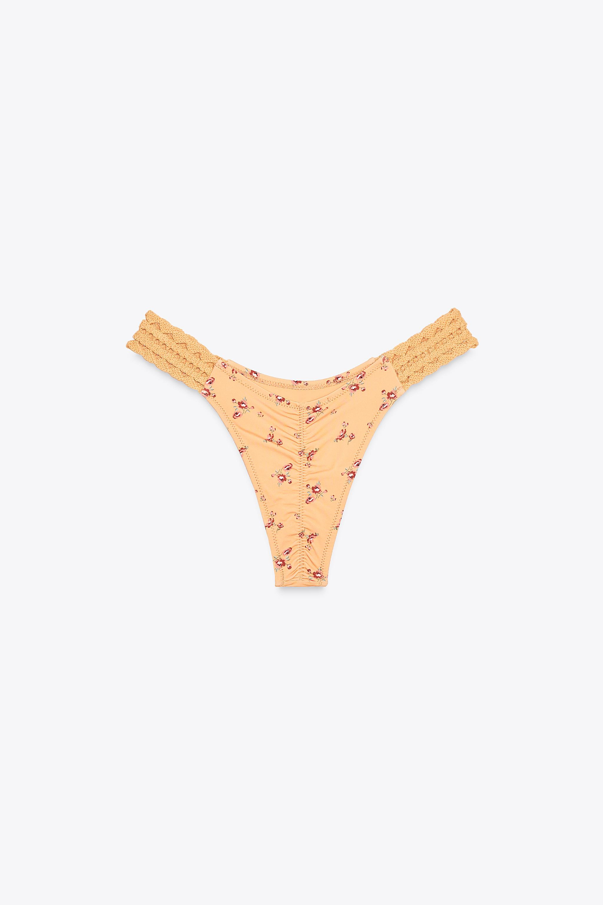 CROCHET FLOWER BIKINI BOTTOMS | Zara UK