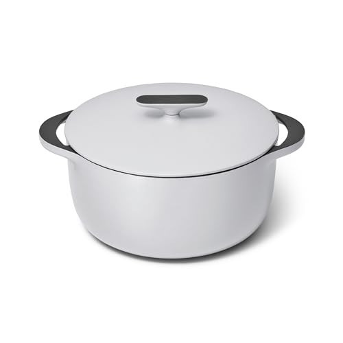 Caraway Enameled Dutch Oven - 6.5 qt Cast Iron Dutch Oven With Lid - 3 Layer Enamel Coating - No Seasoning Required - Compatible With All Stovetops - Oven Safe - No Forever Chemicals - Gray | Amazon (US)