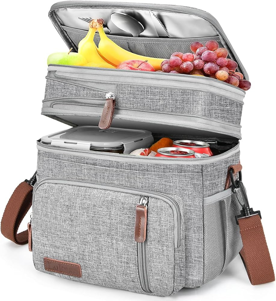 Lunch Box & Lunch Bag for Women Men, Large Insulated Adult Lunch Box Leakproof Lunchbox Cooler Ba... | Amazon (US)