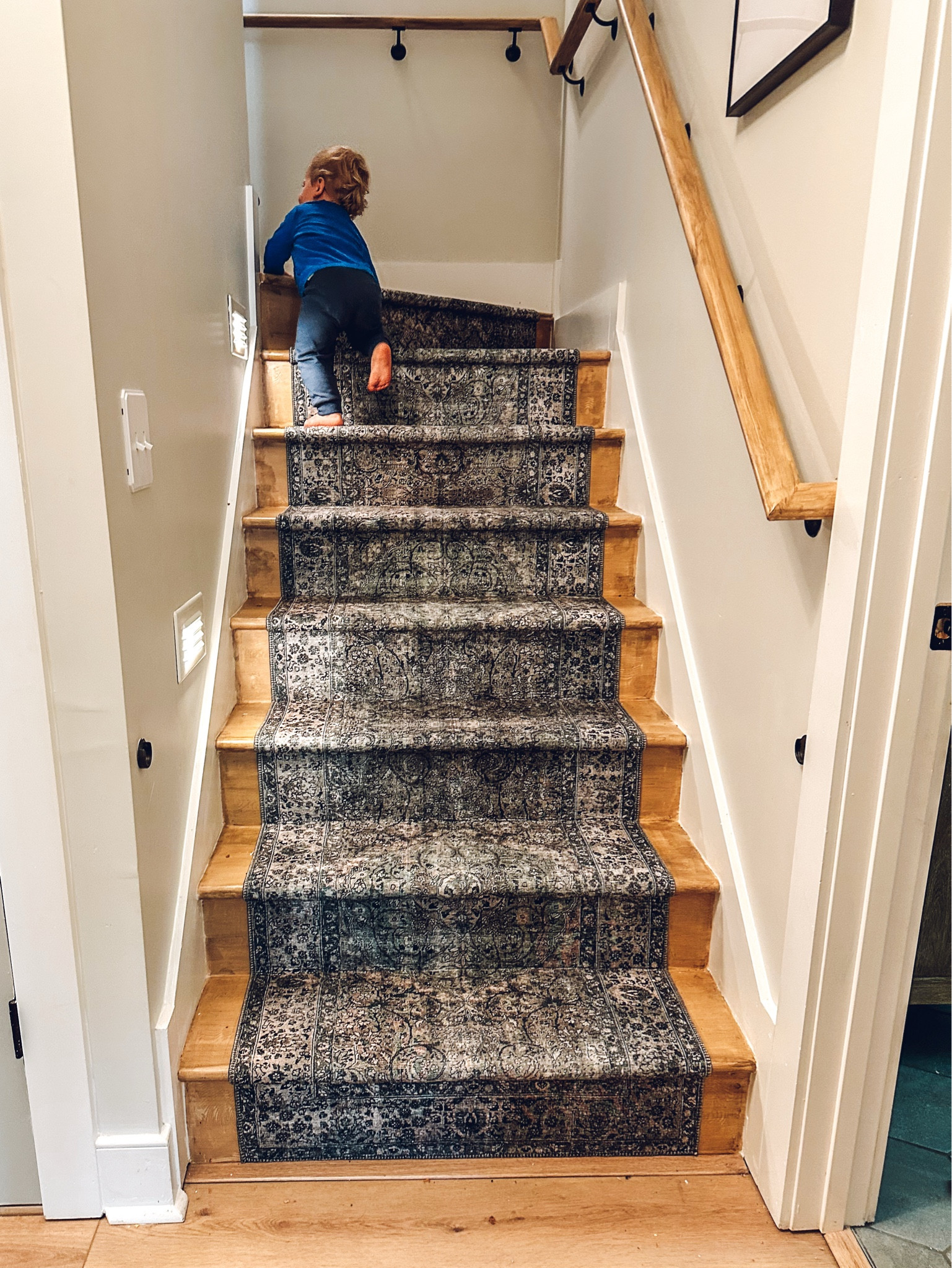 Vintage style runner has completely transformed my stairs! 