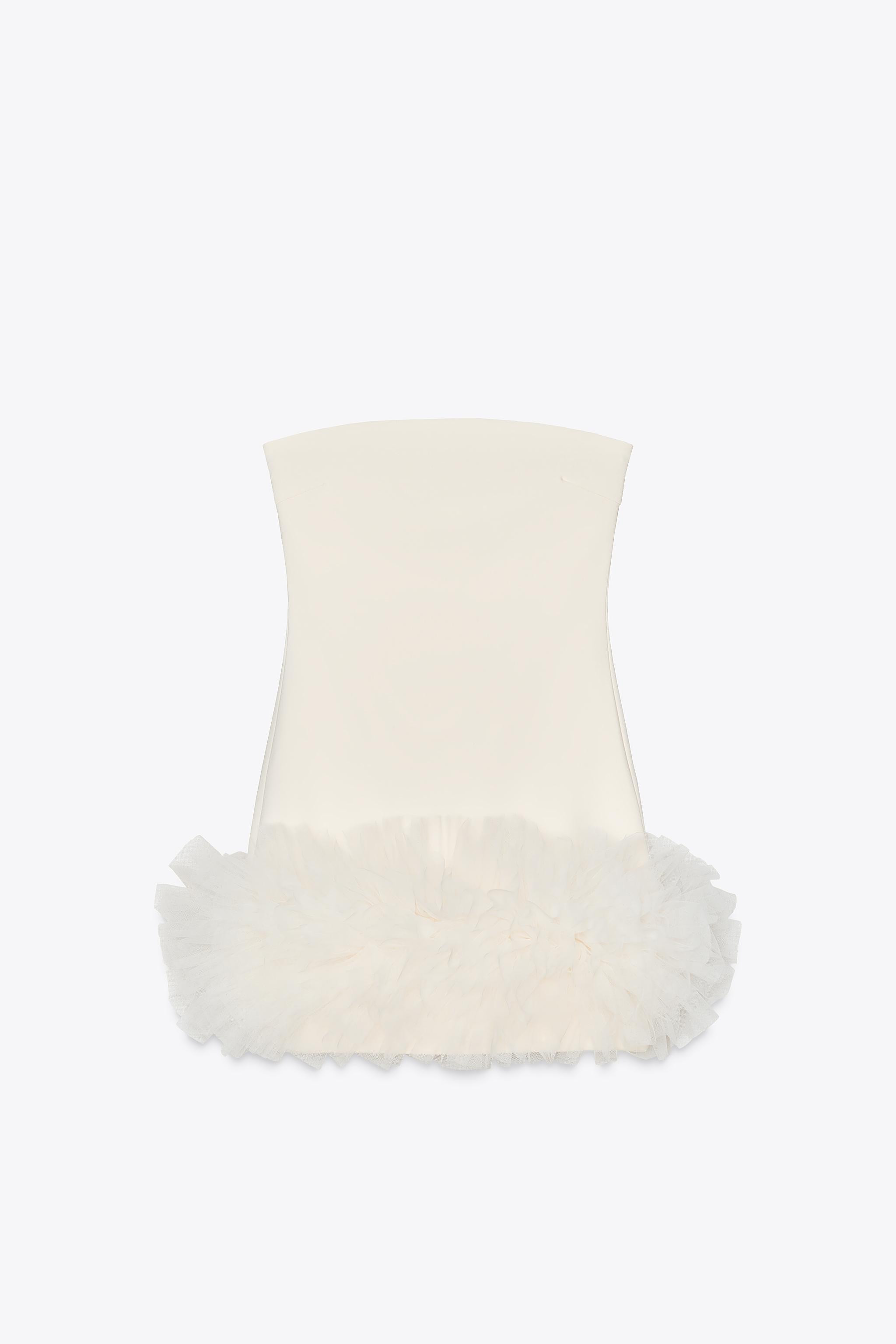 SHORT TULLE DRESS WITH VOLUMINOUS HEM | Zara US