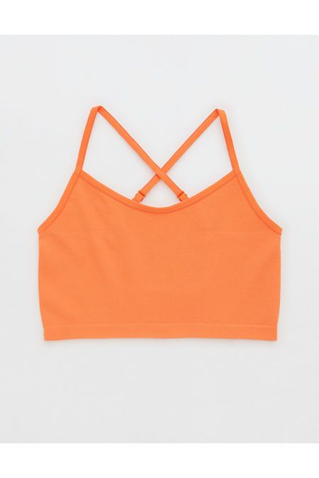 OFFLINE By Aerie Seamless Strappy Back Longline Sports Bra | American Eagle Outfitters (US & CA)