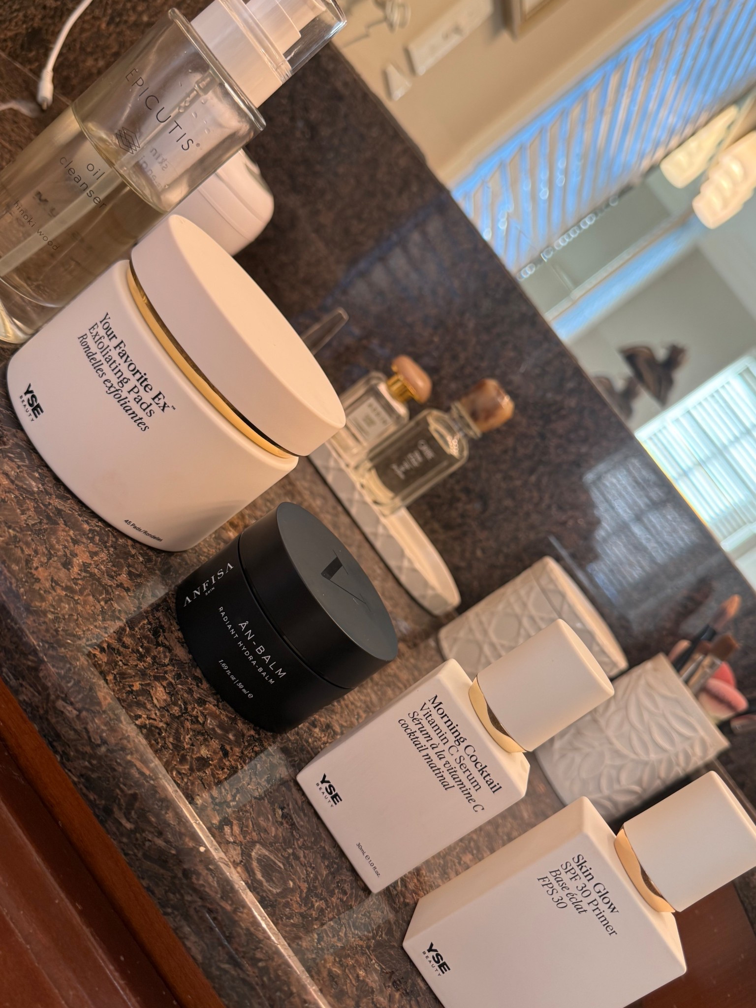 My non-negotiable daily skincare products from YSE and Anfisa! 