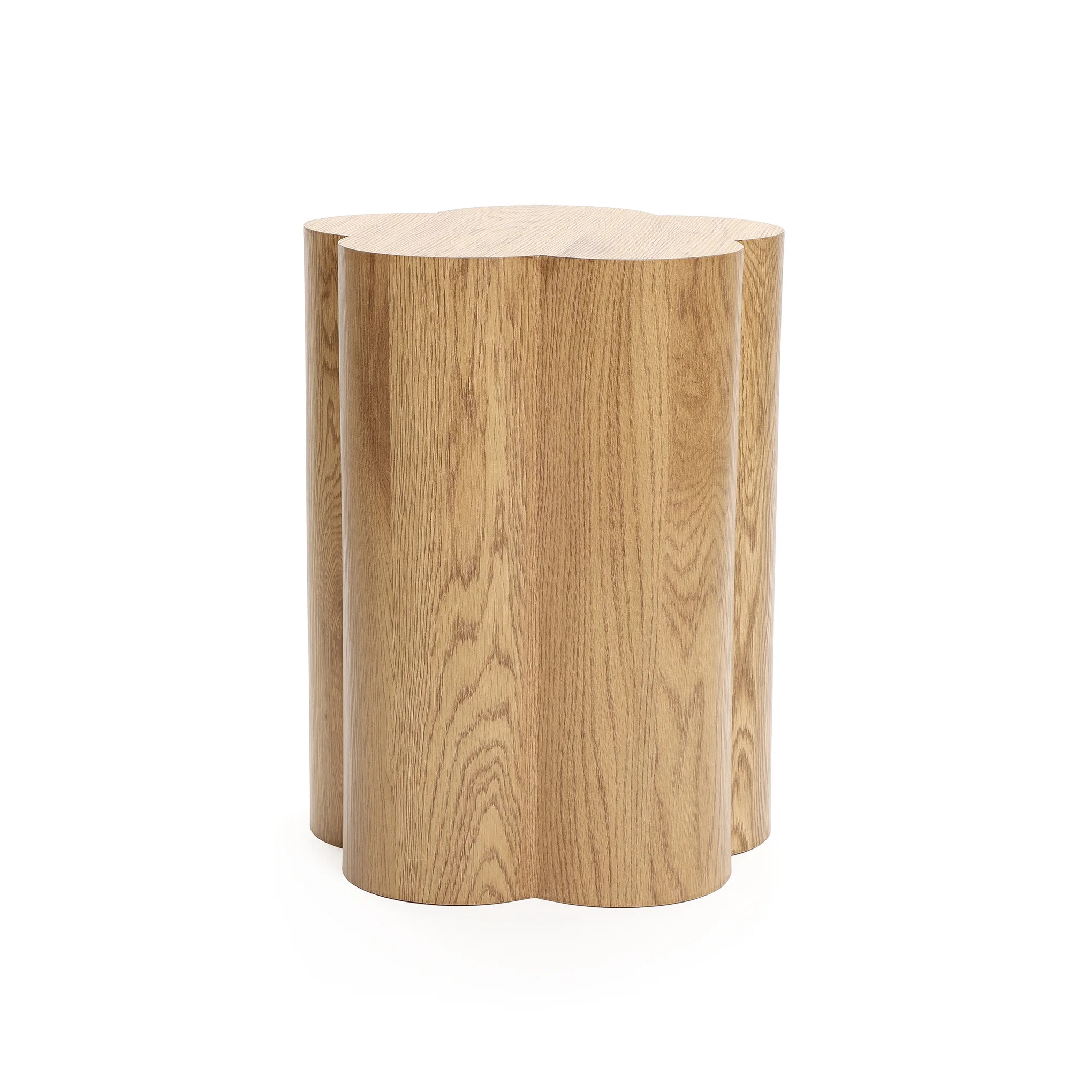 LuxenHome Wood Grain Manufactured Wood 20.5-Inch Tall Round End and Side Table | Walmart (US)